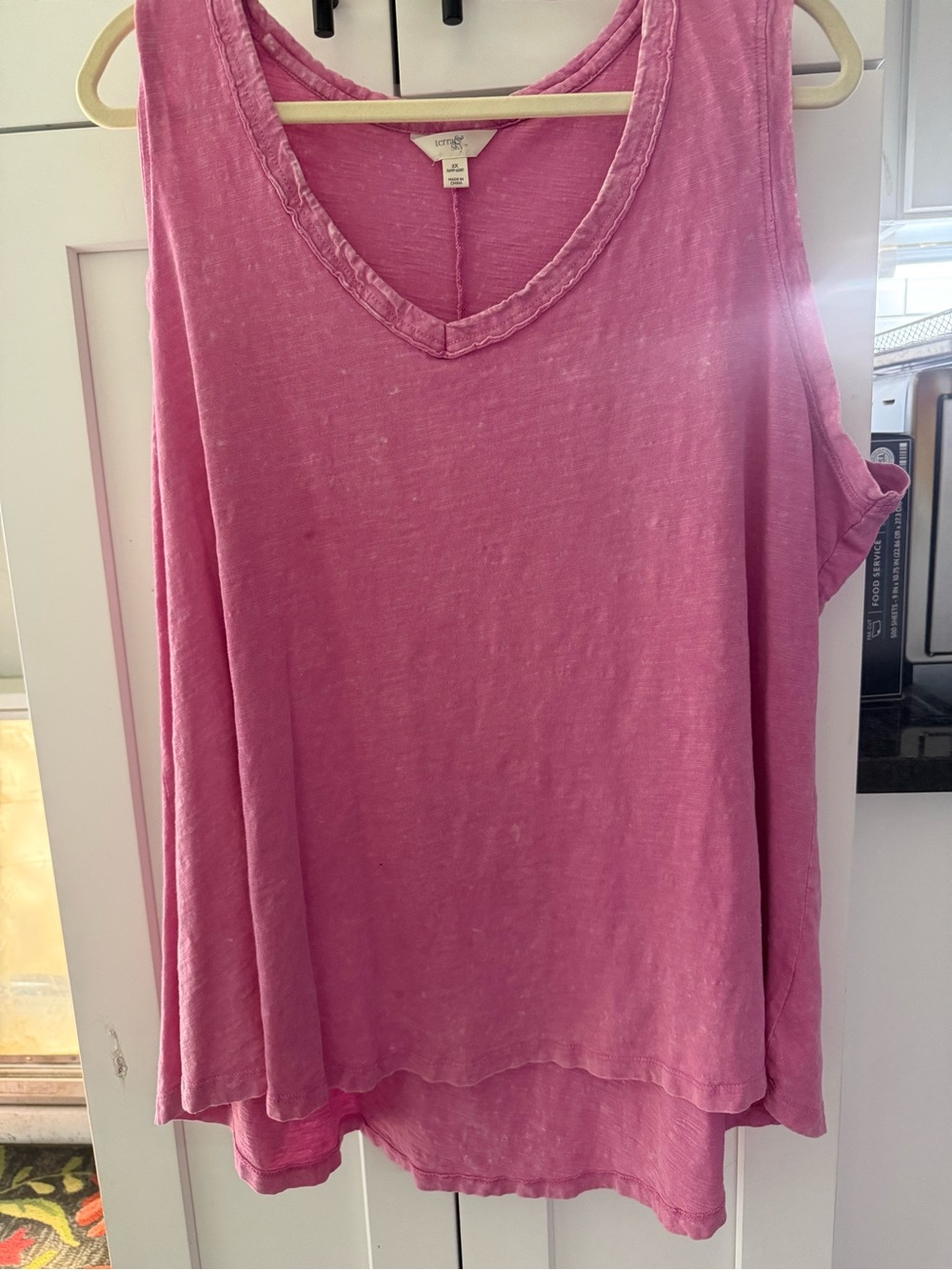 Terra & Sky Pink V-Neck Sleeveless Tank